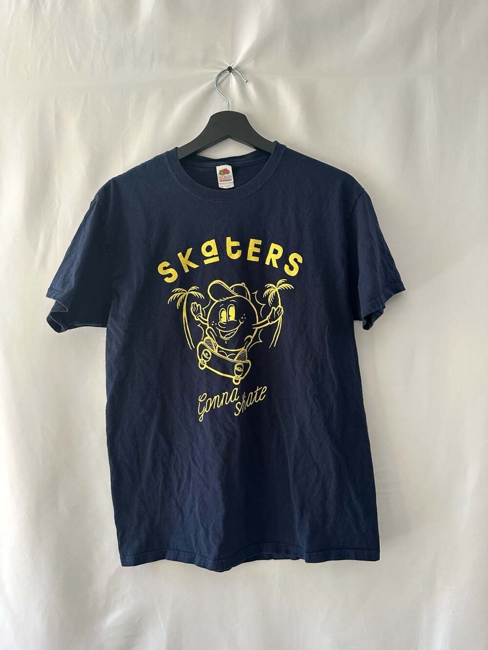 Fruit of the Loom Skaters Gonna Skate Graphic T-Shirt Navy Medium
